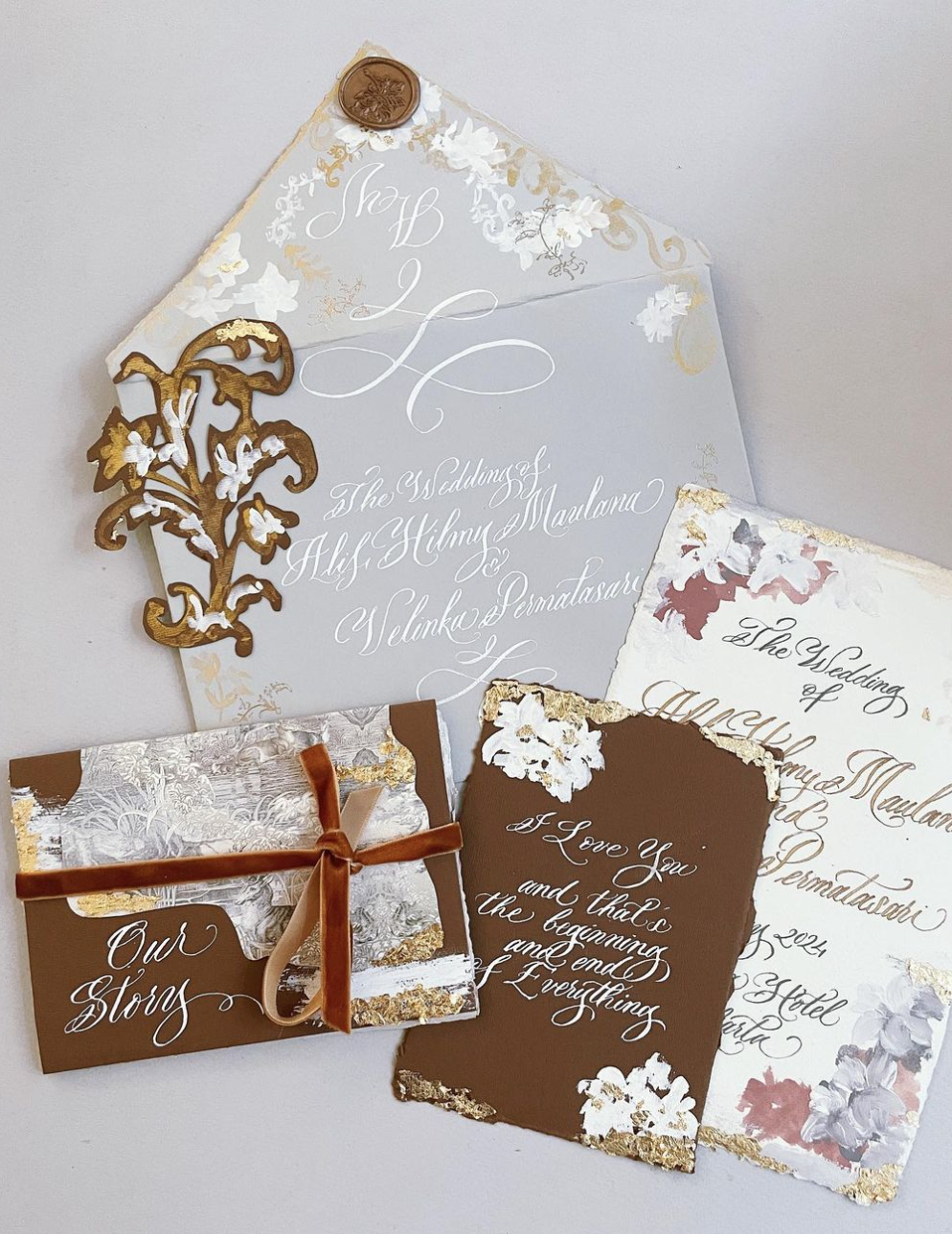 Chic Styled Shoot Invitation Set for Alif & Velinka in Jakarta